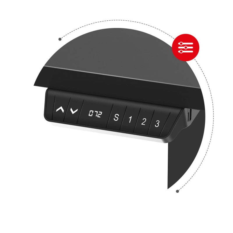 Hero 9.5 Black 160 cm electric corner gaming desk