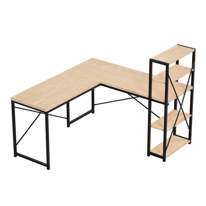 Corner desk with shelves Leader 5.9 Oak 145 cm