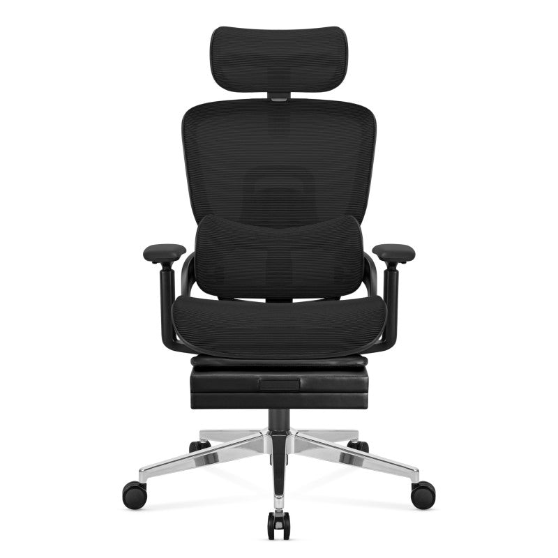 Ergonomic chair with footrest Expert 9.3 Black