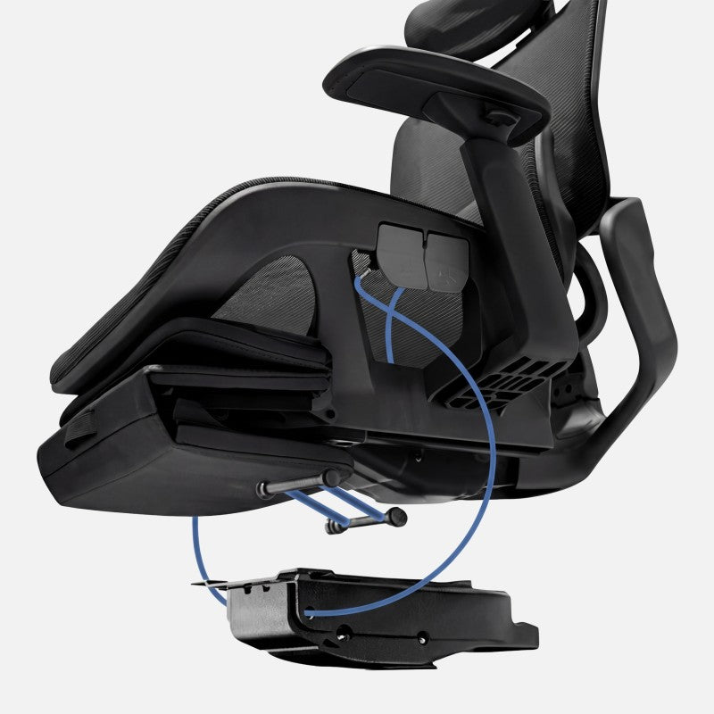 Ergonomic chair with footrest Expert 9.3 Black