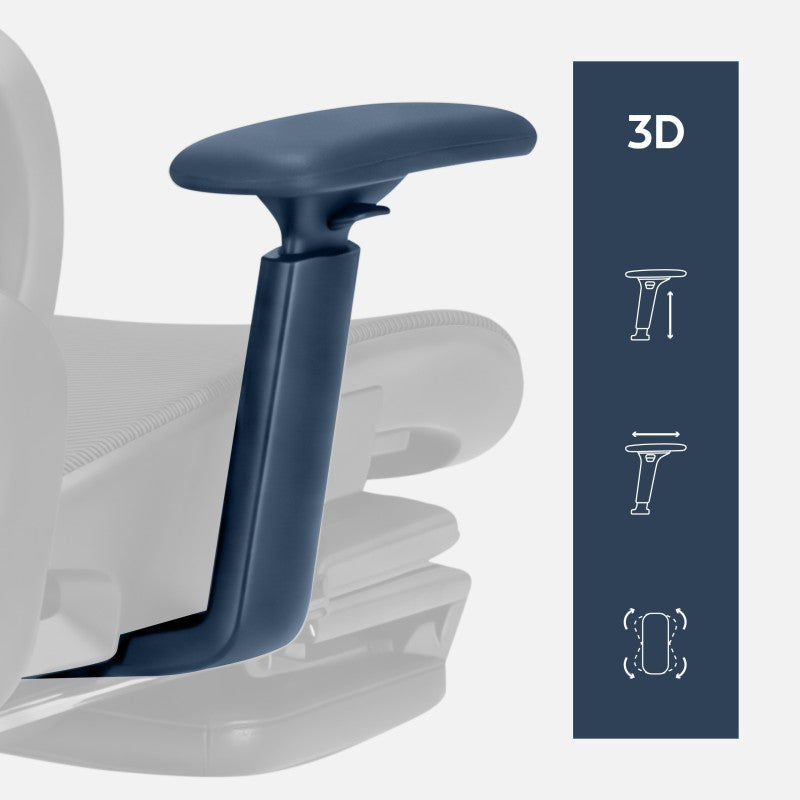 Ergonomic chair with footrest Expert 9.3 Black