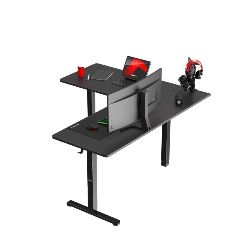 Hero 9.5 Black 160 cm electric corner gaming desk