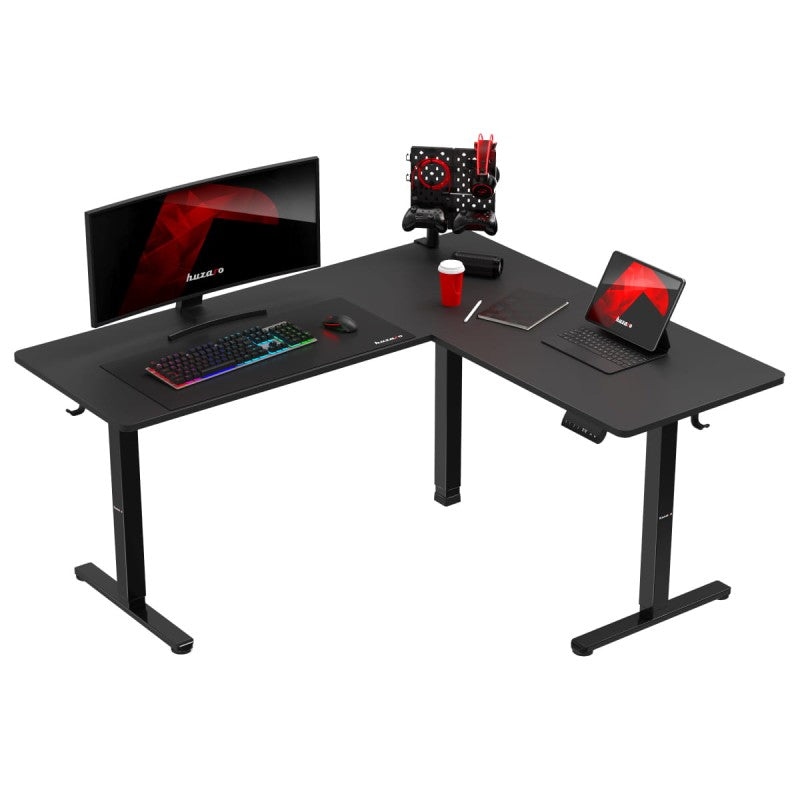 Hero 9.5 Black 160 cm electric corner gaming desk