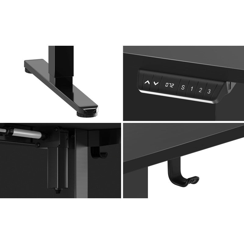 Hero 9.5 Black 160 cm electric corner gaming desk