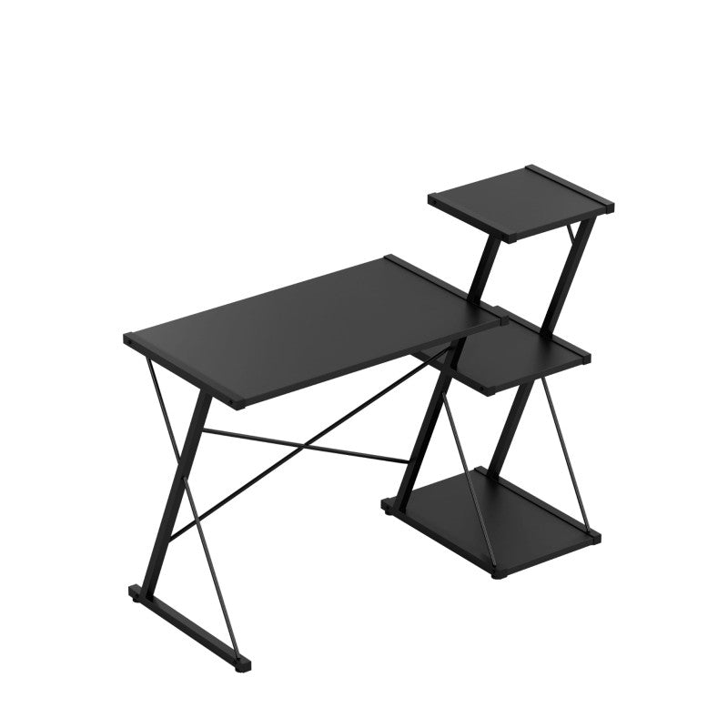 Leader 3.5 Black 116 cm desk with shelves