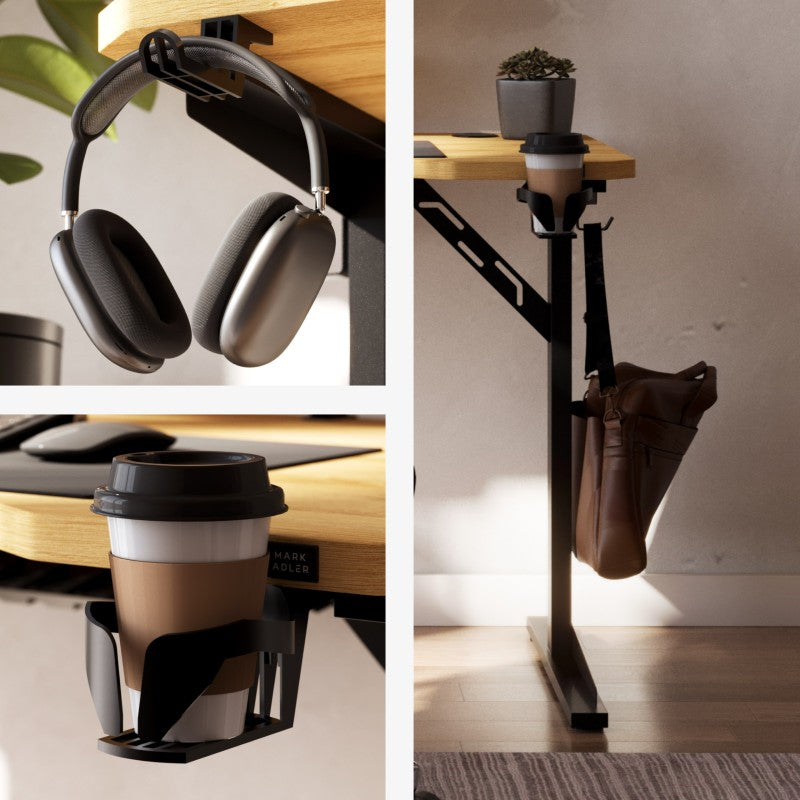 Leader 5.1 Oak 115 cm computer desk with shelf