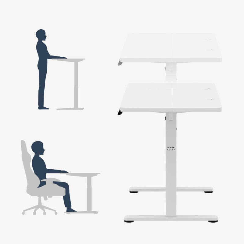 Leader 6.9 White 120 cm electric desk