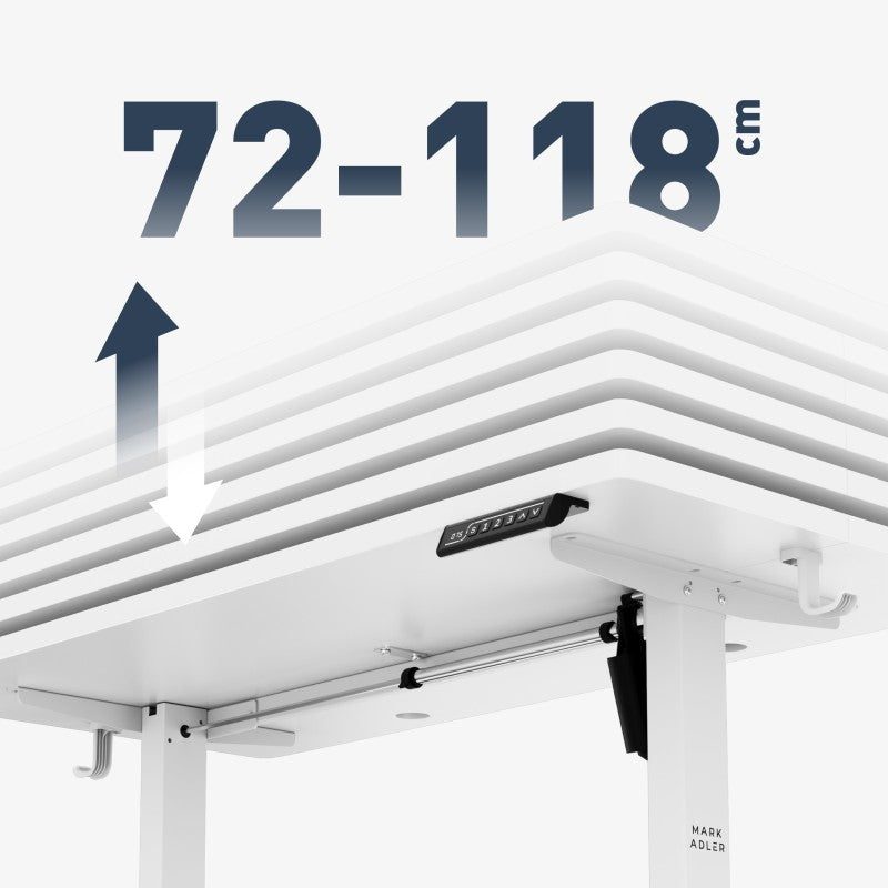 Leader 6.9 White 120 cm electric desk