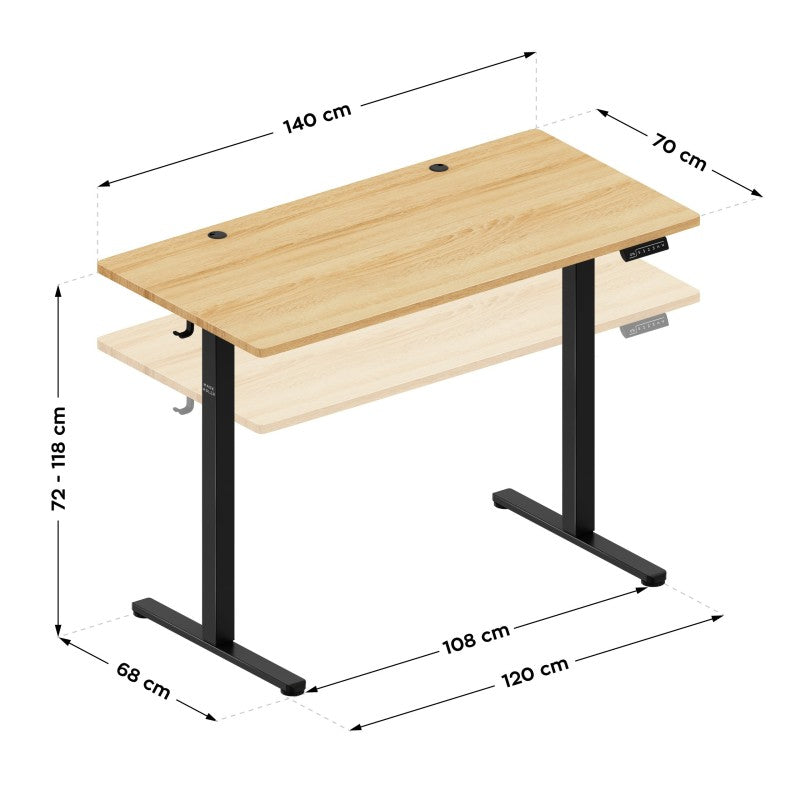 Leader 7.3 Craft 140 cm electric desk