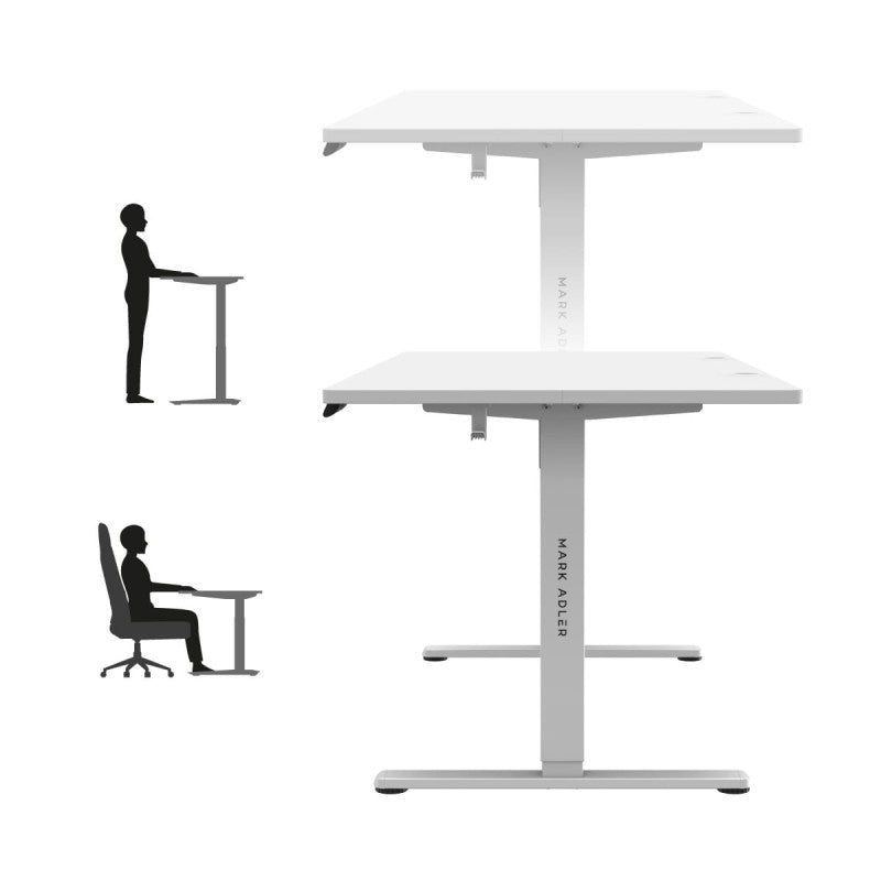 Leader 7.6 White 160 cm electric desk