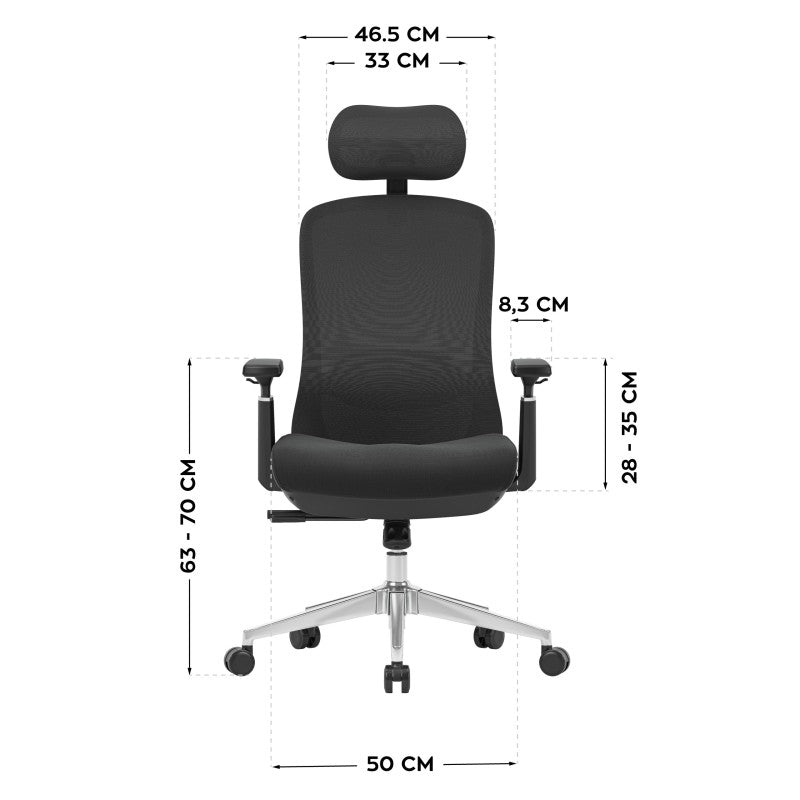Office chair with massage Leadpro 6.0 Black