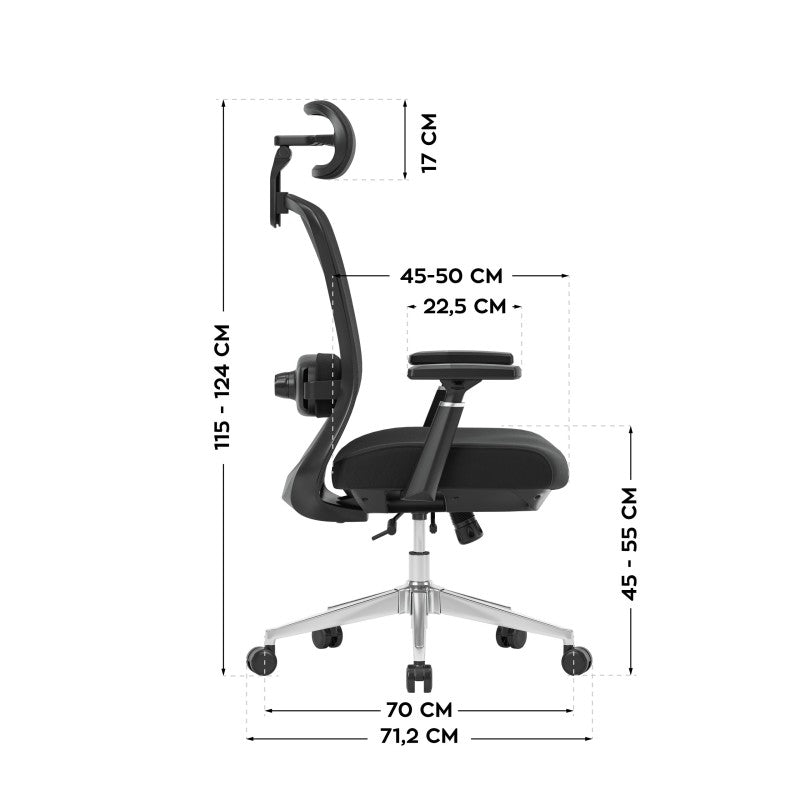 Office chair with massage Leadpro 6.0 Black