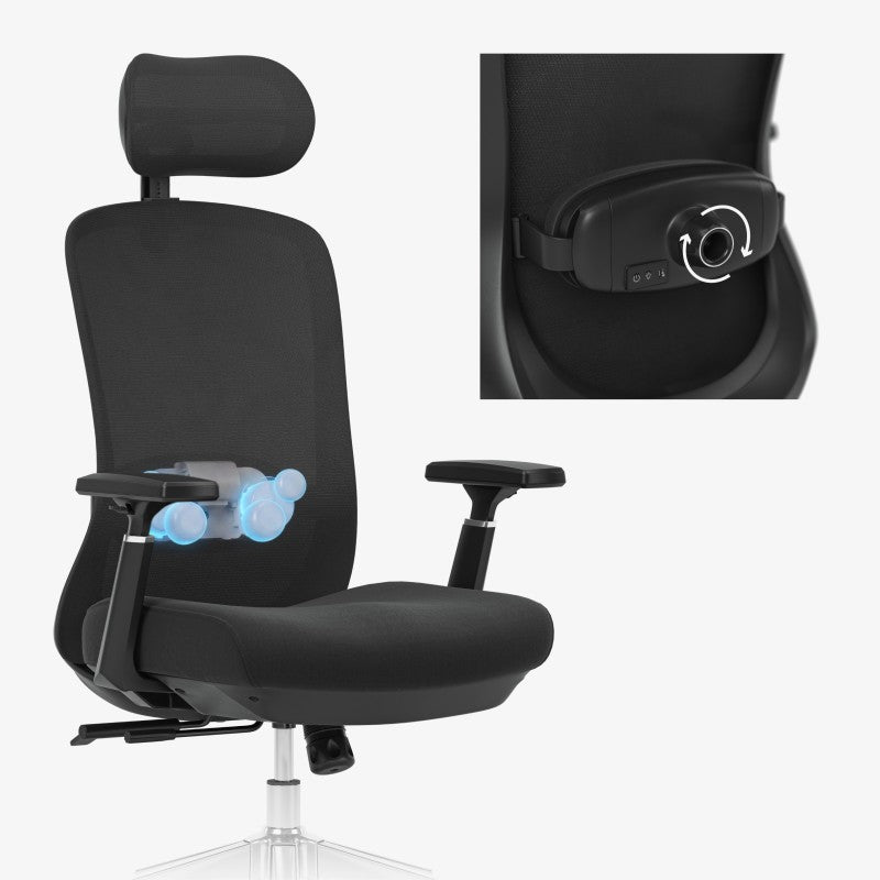 Office chair with massage Leadpro 6.0 Black