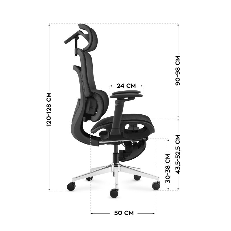 Office chair with massage Visioner 8.3 Black