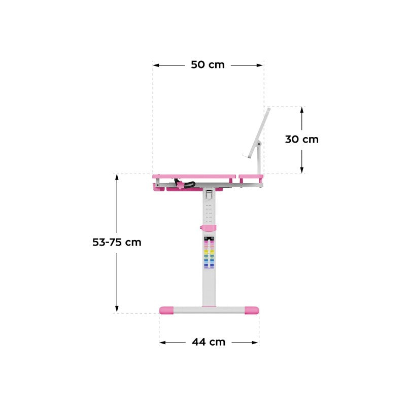 Study 3.0 Pink 66 cm adjustable children's desk