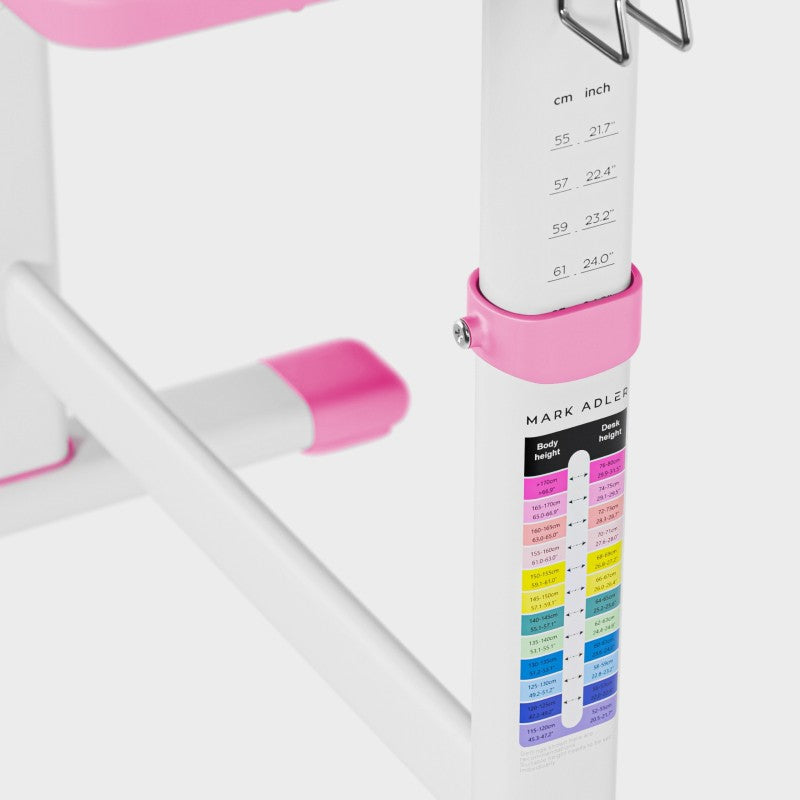 Study 3.0 Pink 66 cm adjustable children's desk